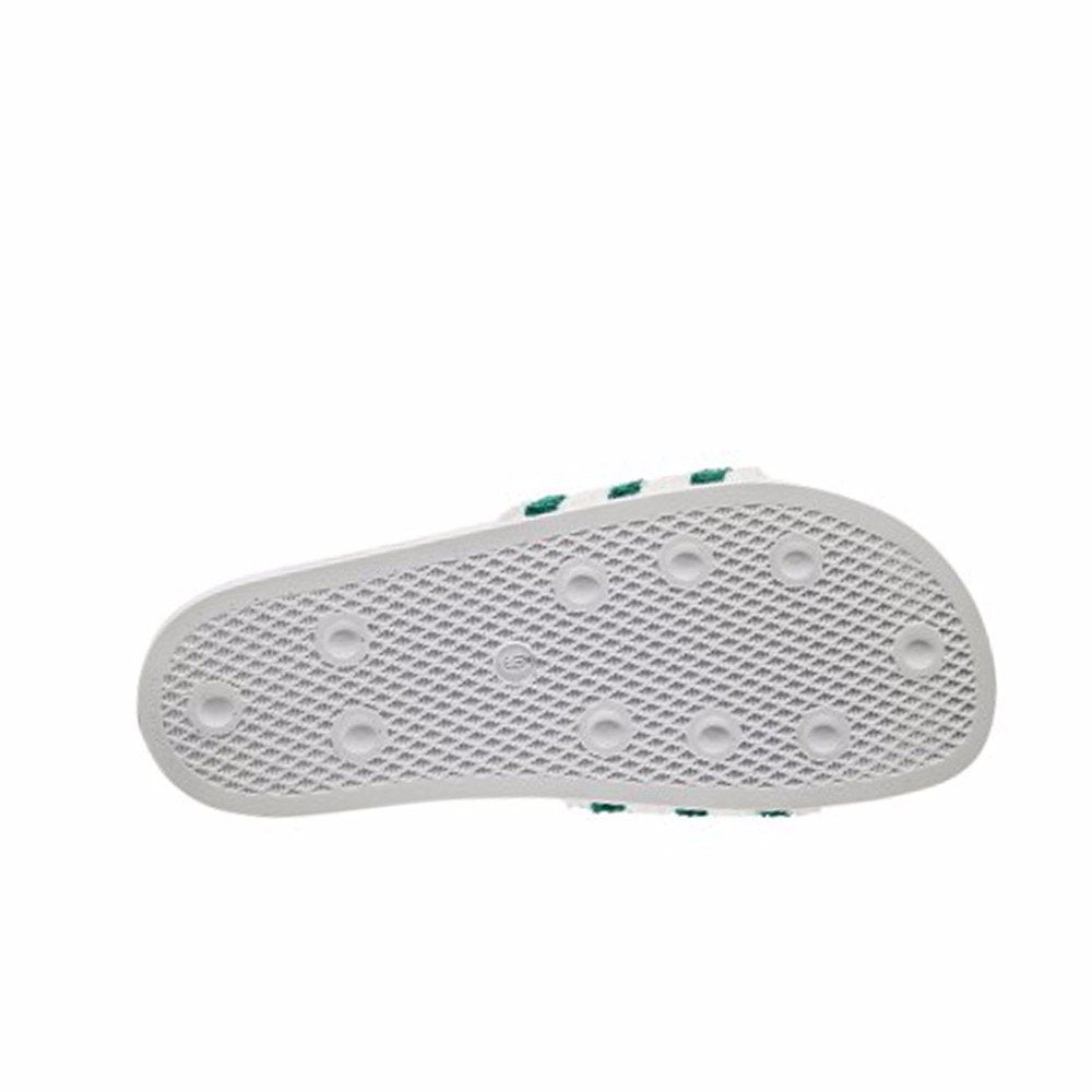 adidas Adilette Men's Shoes FTWWHT/SUBGRN/FTWWHT Size:6 White
