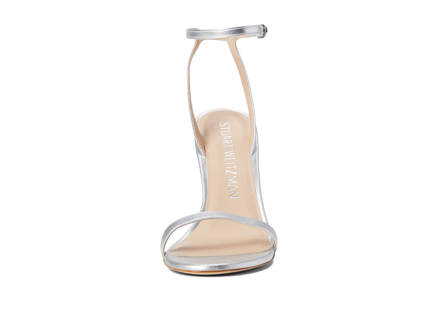 Stuart Weitzman Barelynude 100 Sandal Silver 9 B