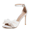 Stuart Weitzman Women's Nudistcurve Love Knot 100mm Sandals, Ivory, White, 11 Medium US