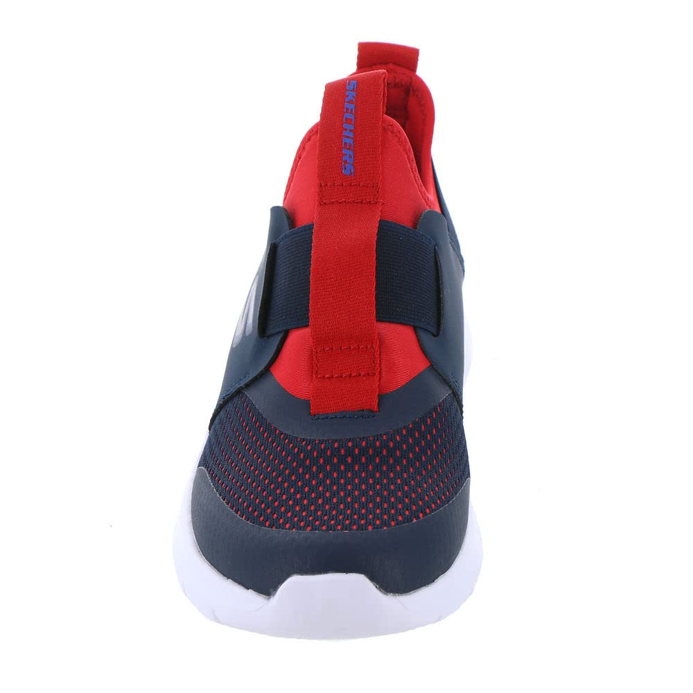 Skechers Kids Boys Skech Fast Sneaker, Navy/Red, 3.5 Big Kid