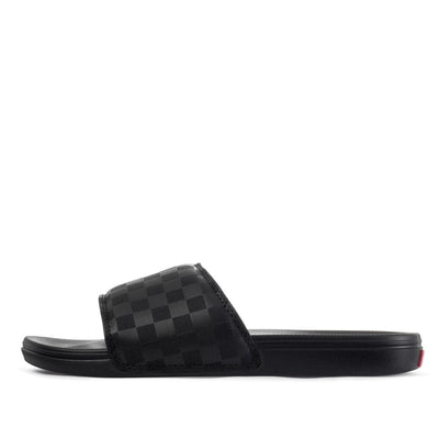 Vans Men's La Costa Slide-On Sneaker, (Checkerboard) Black/Black, 13