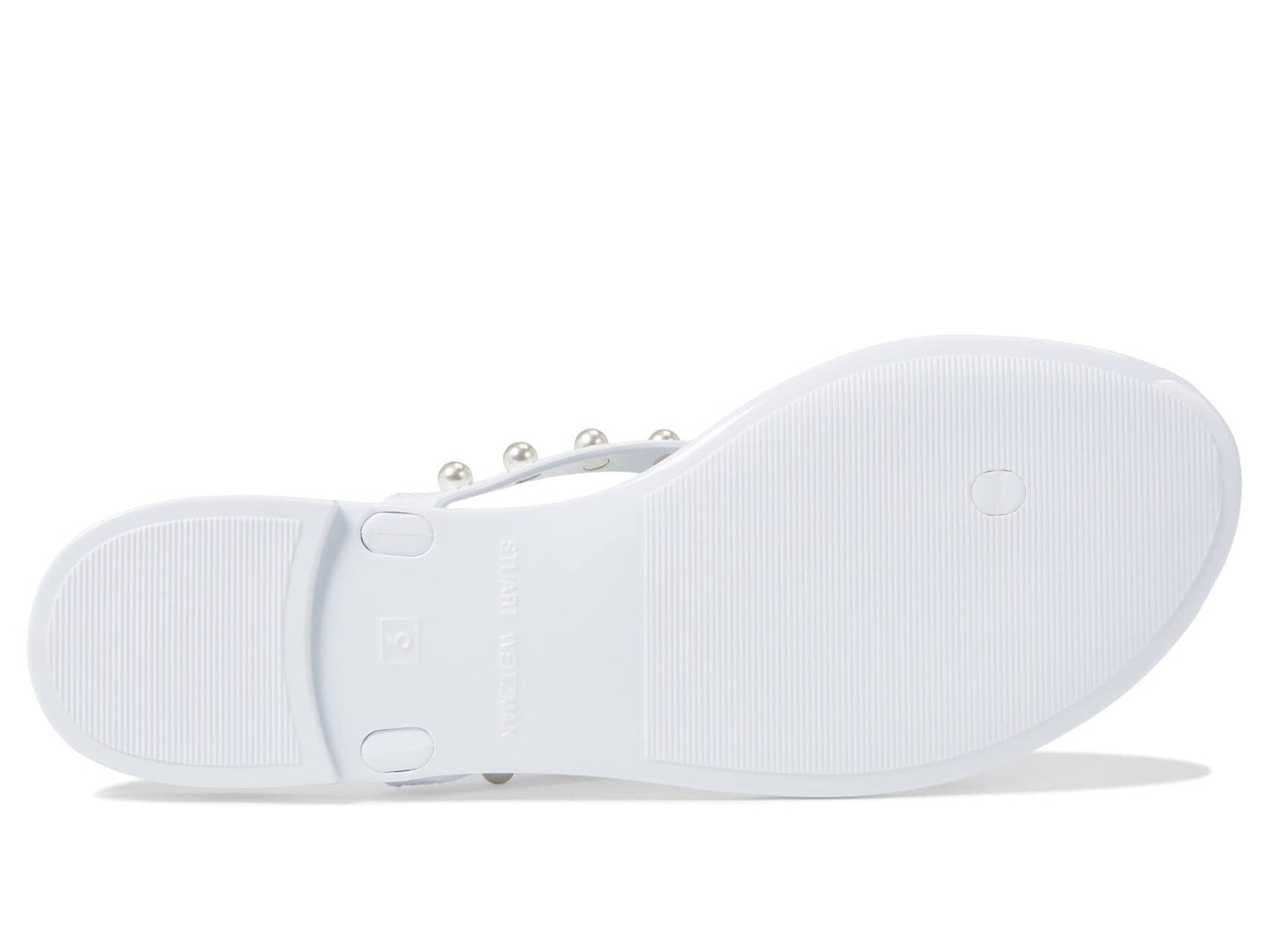 Stuart Weitzman Goldie Jelly Flip-Flop White 11 B