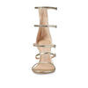 Stuart Weitzman Nudist Crystal Geo Buckle 100 Sandal Platino 8.5 B