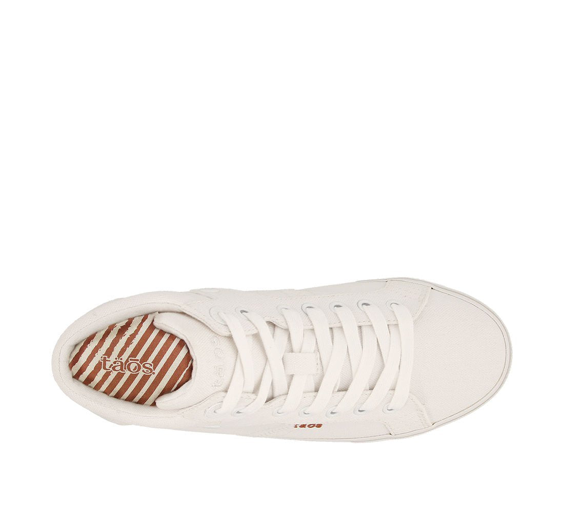 Taos Footwear Women's Top Star White Canvas Sneaker 9.5 M US