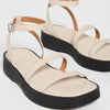 Madewell Women's The Birdie Double-Strap Platform Sandal, Summer Dune, Off White, 8.5 Medium US