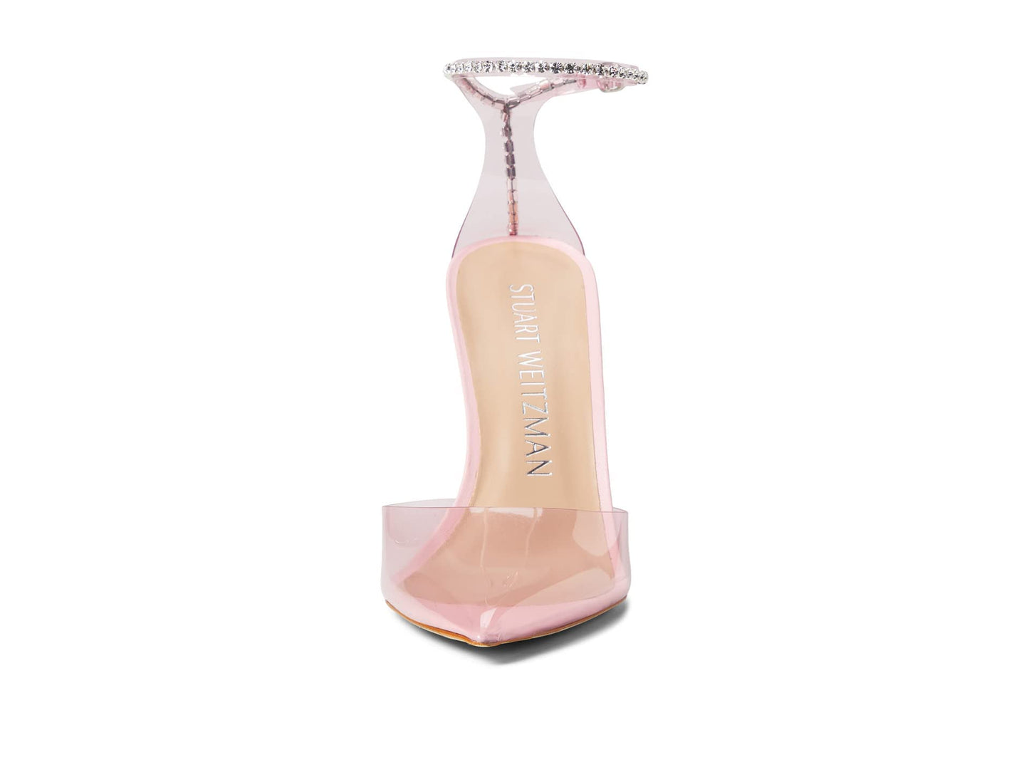 Stuart Weitzman Stuart Glam 100 Strap Pump Light Pink/Cotton Candy/Clear 6 B