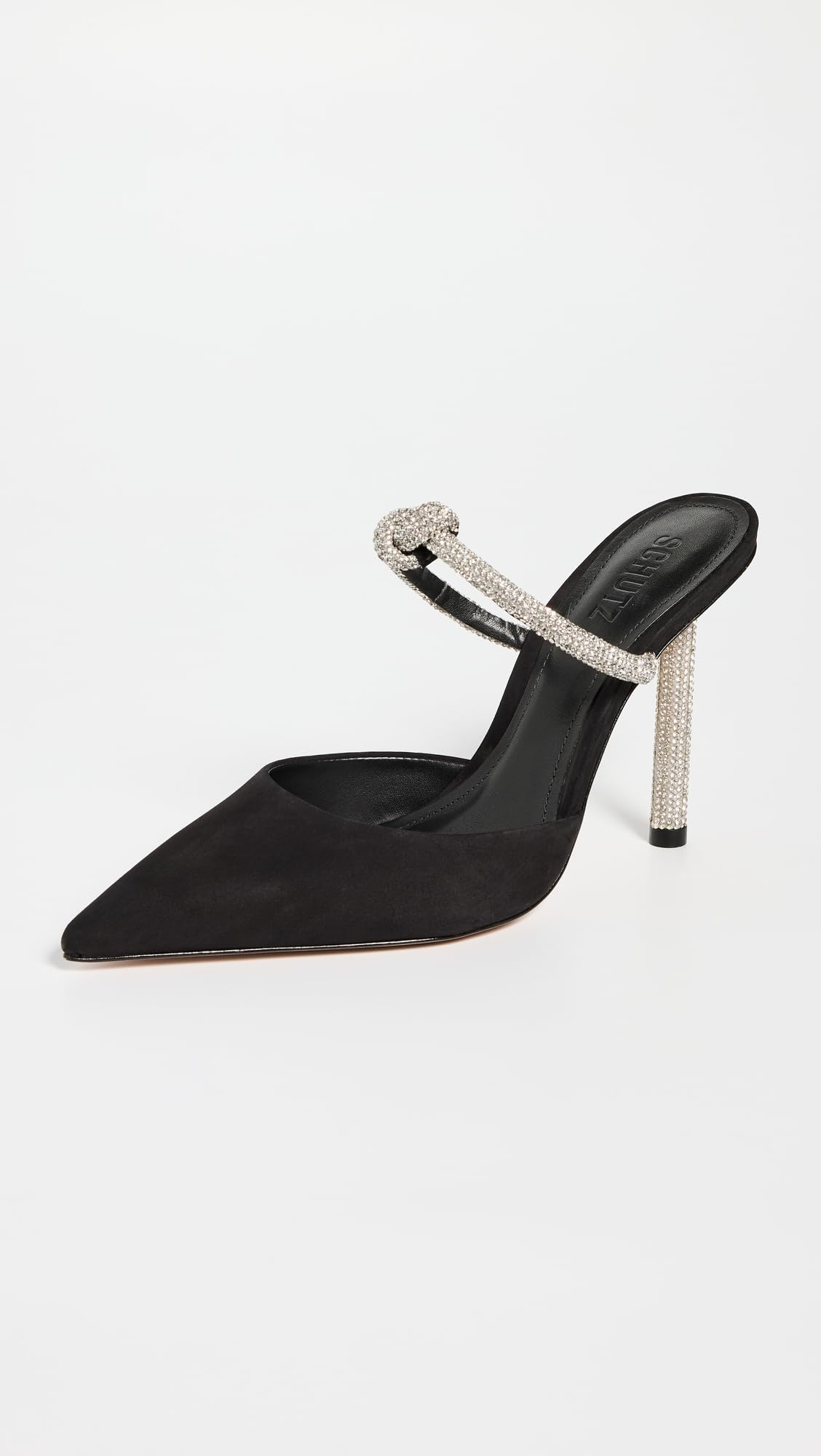 SCHUTZ Women's Pearl Pin Heels, Black, 6.5 Medium US