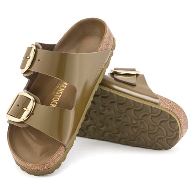Birkenstock Women's Arizona Big Buckle Sandals, High Shine Mud Green, 11 Medium US
