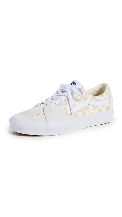 Vans Women's FU SK8-Low Sneakers, Marshmallow, Off White, Print, 11 Medium US