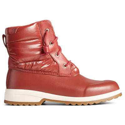 Sperry Women's Maritime Repel Snow Boot, Red Nylon, 7.5