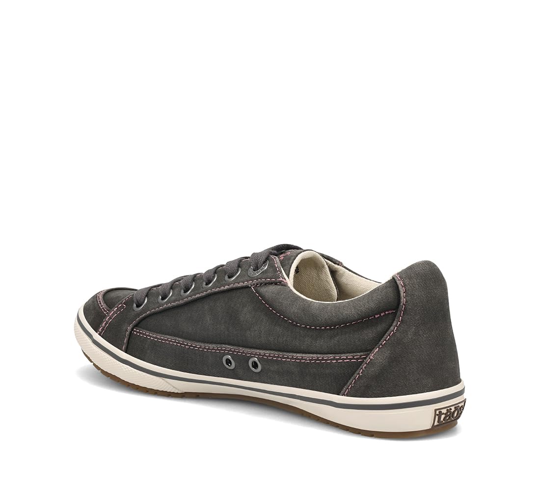 Taos Footwear Women's Moc Star Graphite Distressed Sneaker 7.5 (M) US