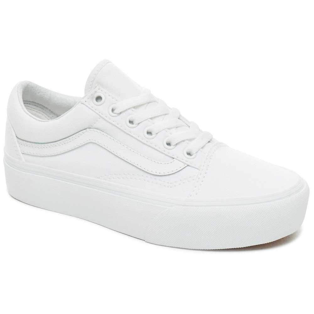 Vans Old Skool Platform True White Men's 10, Women's 11.5