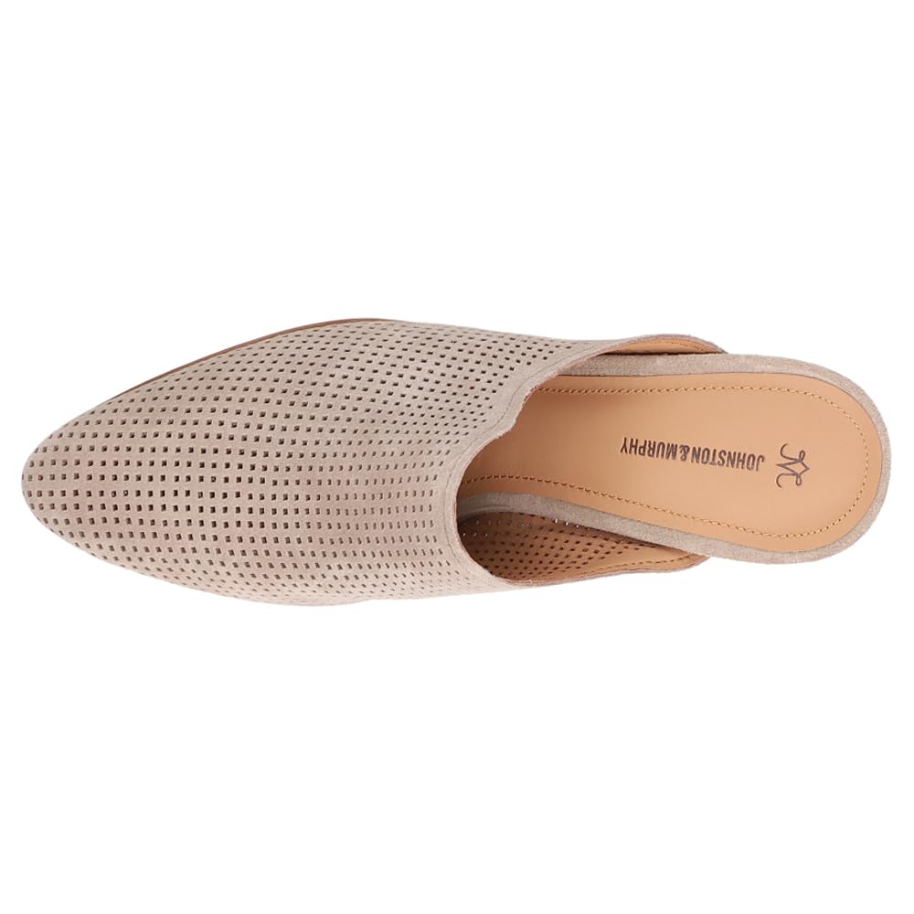 Johnston & Murphy Women's Trista Perfed Mule Taupe 7 Medium