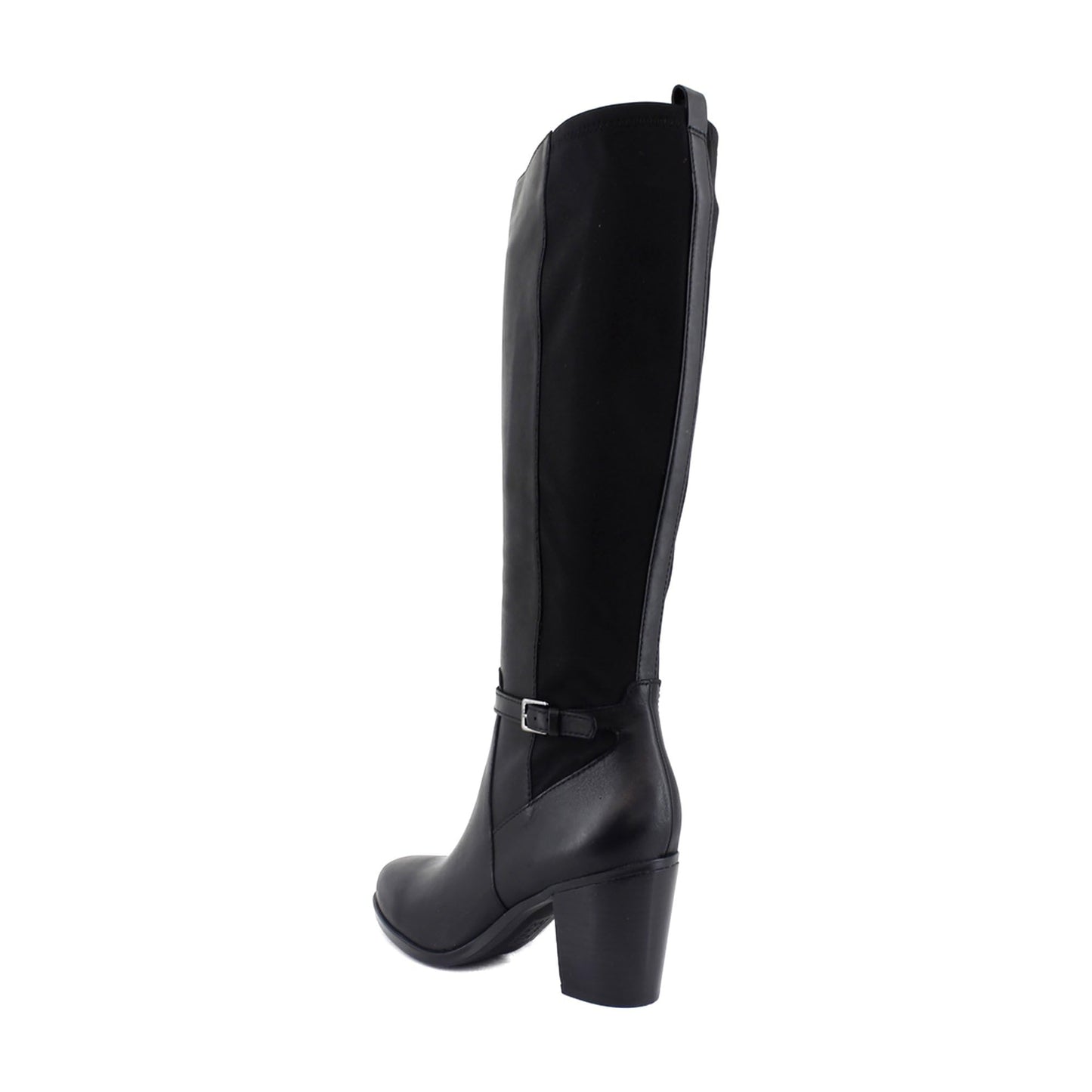 Naturalizer Women's Kalina-Stretch Boots Knee High, Black Leather and Fabric, 11 Wide