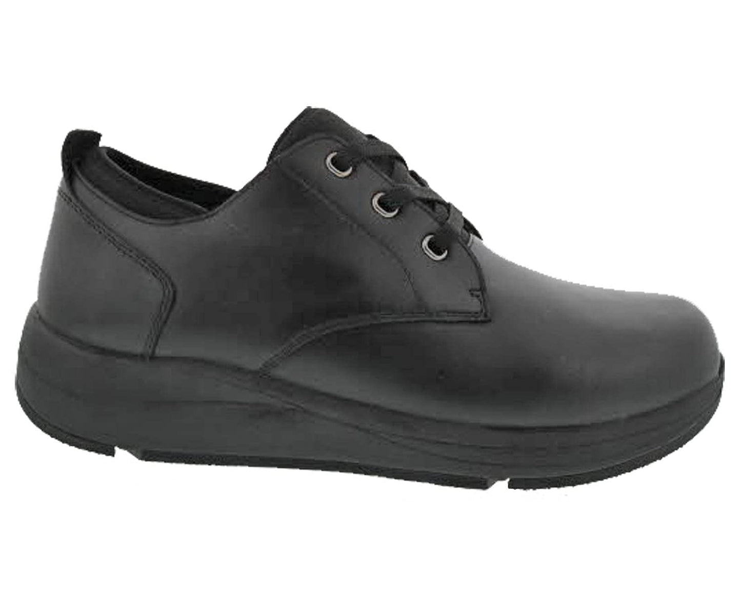Drew Men's Armstrong Casual Shoe, Black Leather, 11.5 X-Wide (4E)