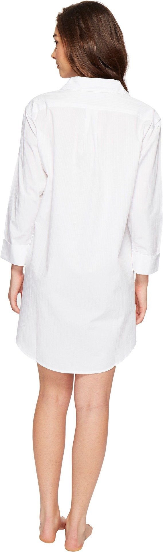Lauren Ralph Lauren Cotton Jacquard Sleepshirt White MD (US 8-10)