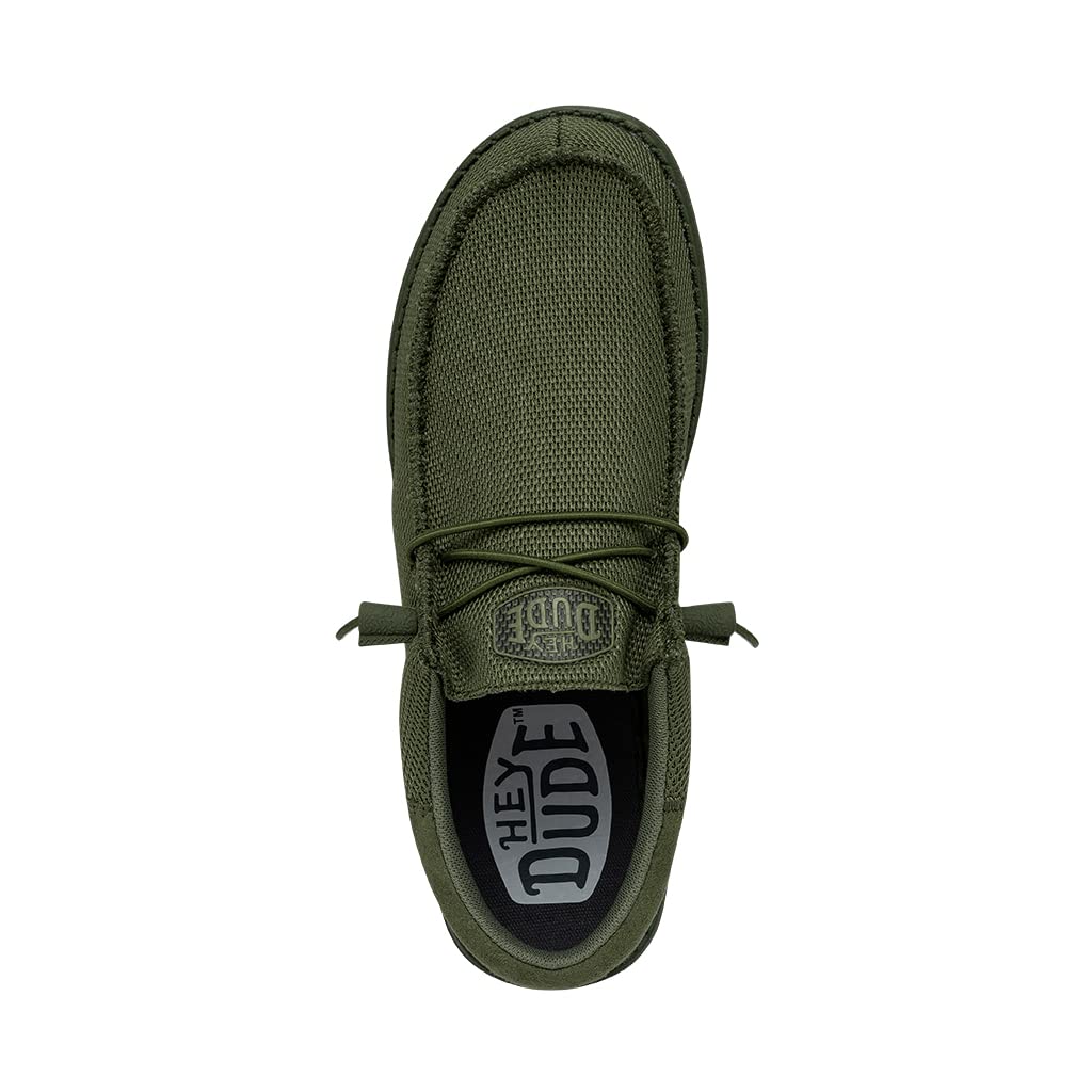 HEYDUDE Men's Wally Funk Mono | Men's Shoes | Men Slip-on Loafers | Comfortable & Light-Weight Forest