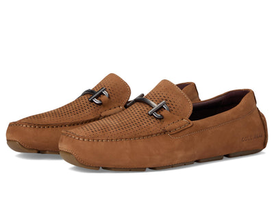 Cole Haan Men's Grand Laser Bit Drivers, Golden Toffee Nubuck/Gum, 12-M US