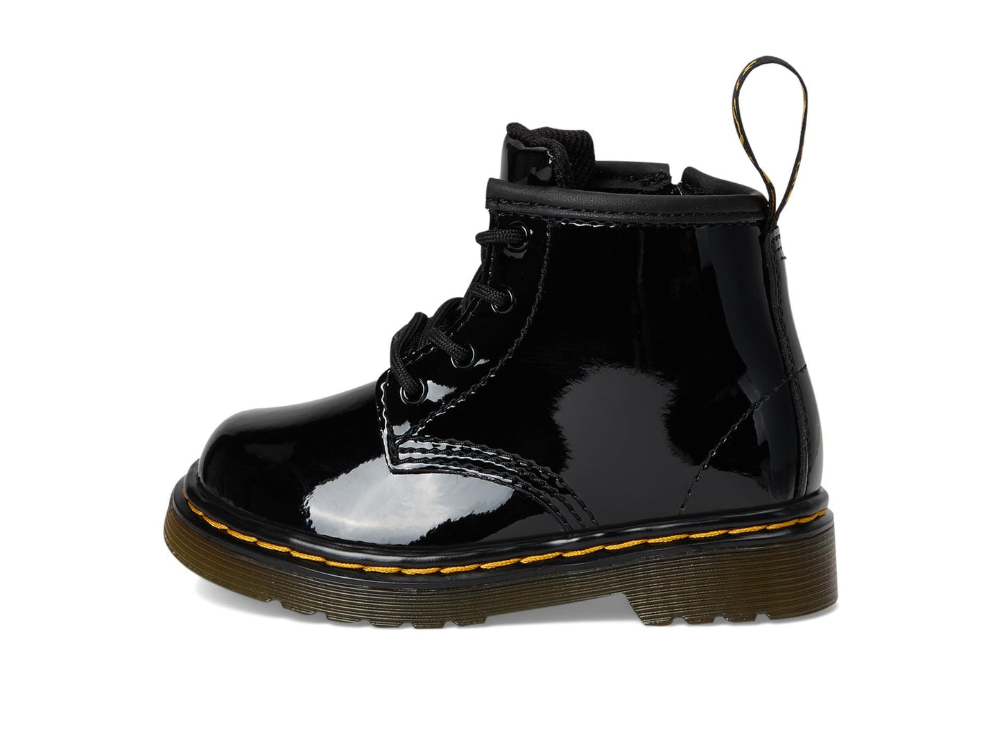Dr. Martens Girls 1460 Lamper Boot, Black Patent, 4 Little Kid