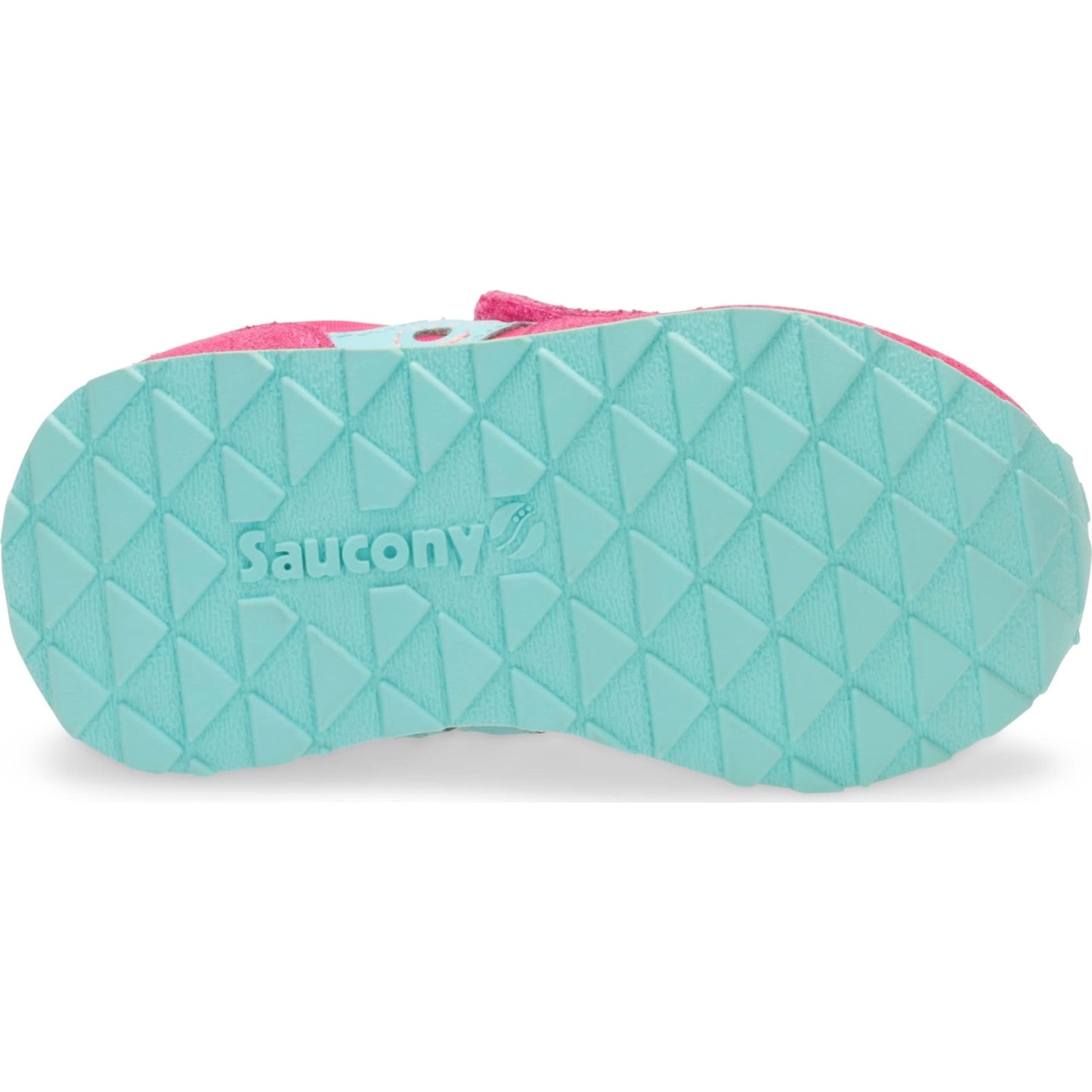 Saucony Unisex-child Baby Jazz Hook & Loop , PINK/TURQ/LIME, 10 M