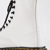 Dr. Martens Unisex 1460 Bex Smooth Leather Platform Boots, White, 14 US Women/13 US Men