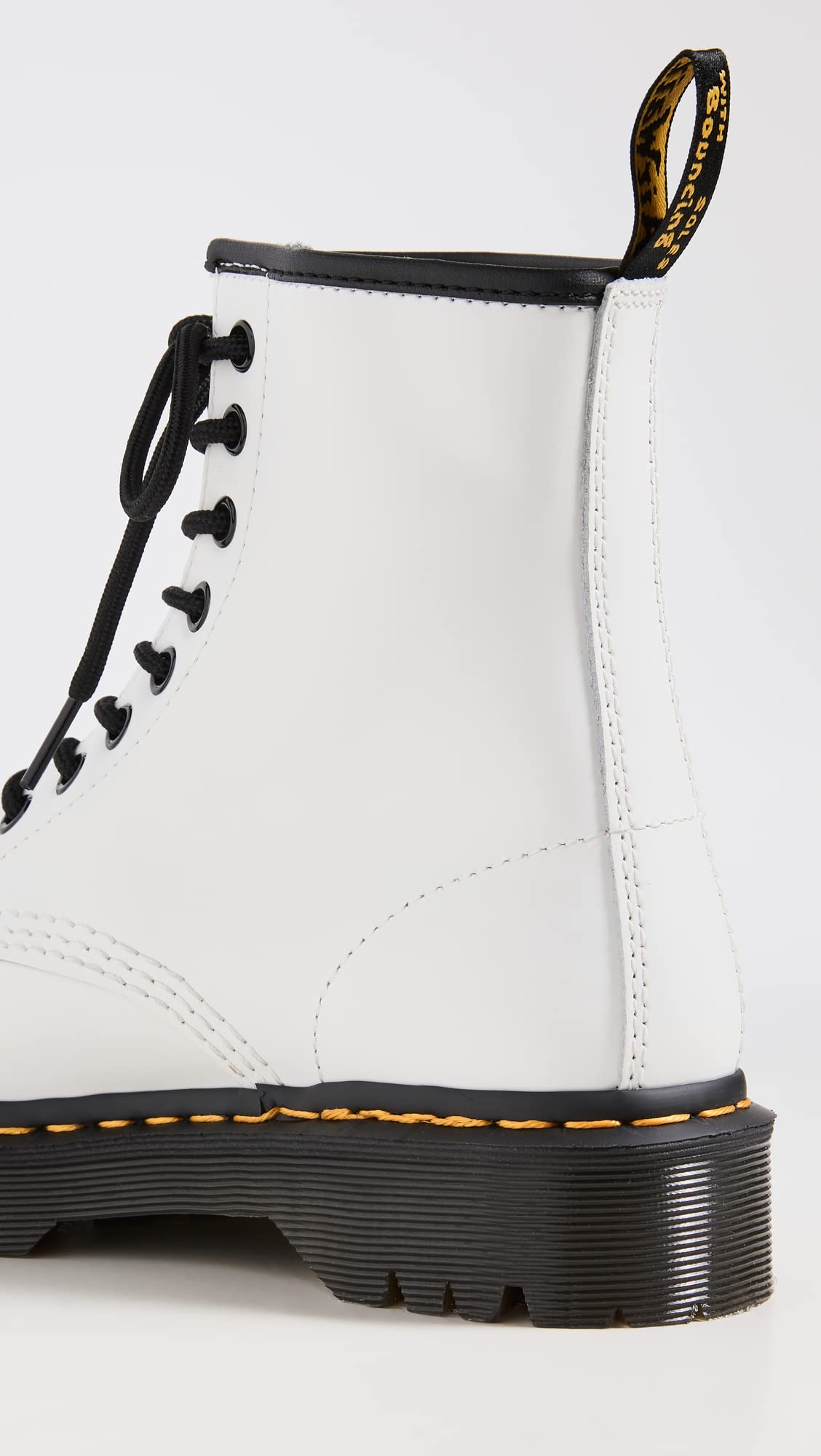 Dr. Martens Unisex 1460 Bex Smooth Leather Platform Boots, White, 14 US Women/13 US Men