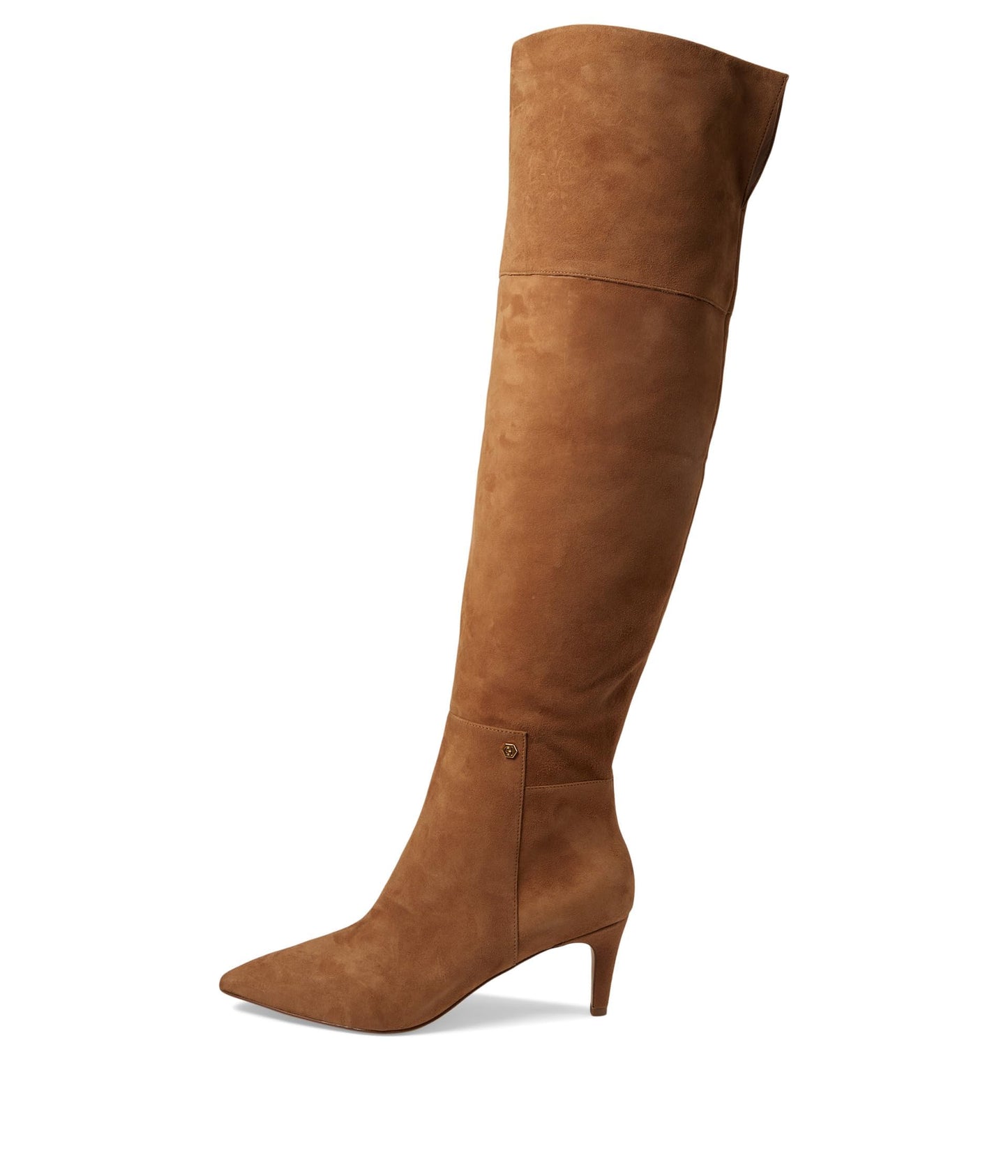 Cole Haan Women's Vandam Over The Knee 65 mm Equestrian Boot, Golden Honey Suede, 5