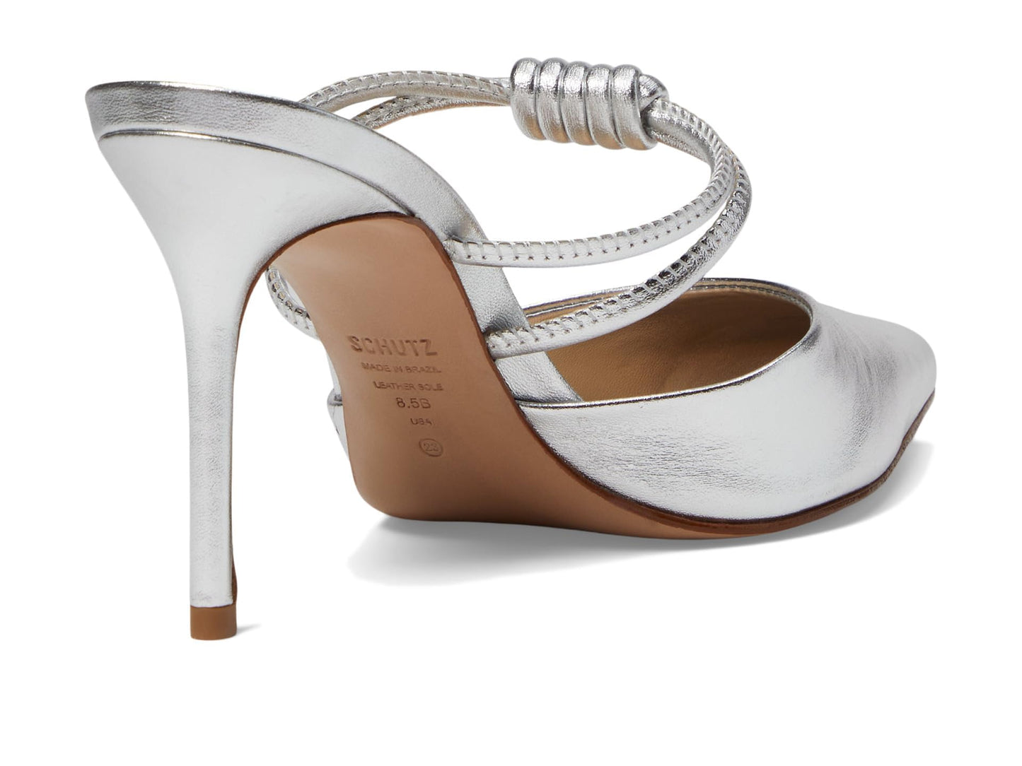 Schutz Women's Lela Mule, Prata, 10