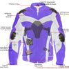 Xelement CF-6019-66 Men's 'Invasion' Neon Green Textile Motorcycle Jacket wit X-Armor Protection - X-Large