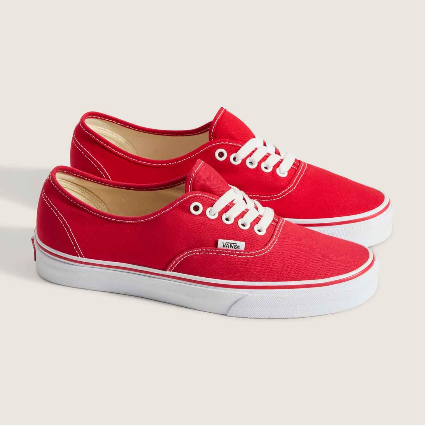 Vans U Authentic Sneakers, Red, 8.5 US Women/7 US Men