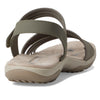 Skechers Women's REGGAE SLIM - COFFEE RUN, Adjustable Stretch Gore Sling Back Sandal, Olive, 8M