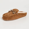Madewell Women's Suede Moccasin Scuff Slippers, Dried Cedar, Brown, 9 Medium US