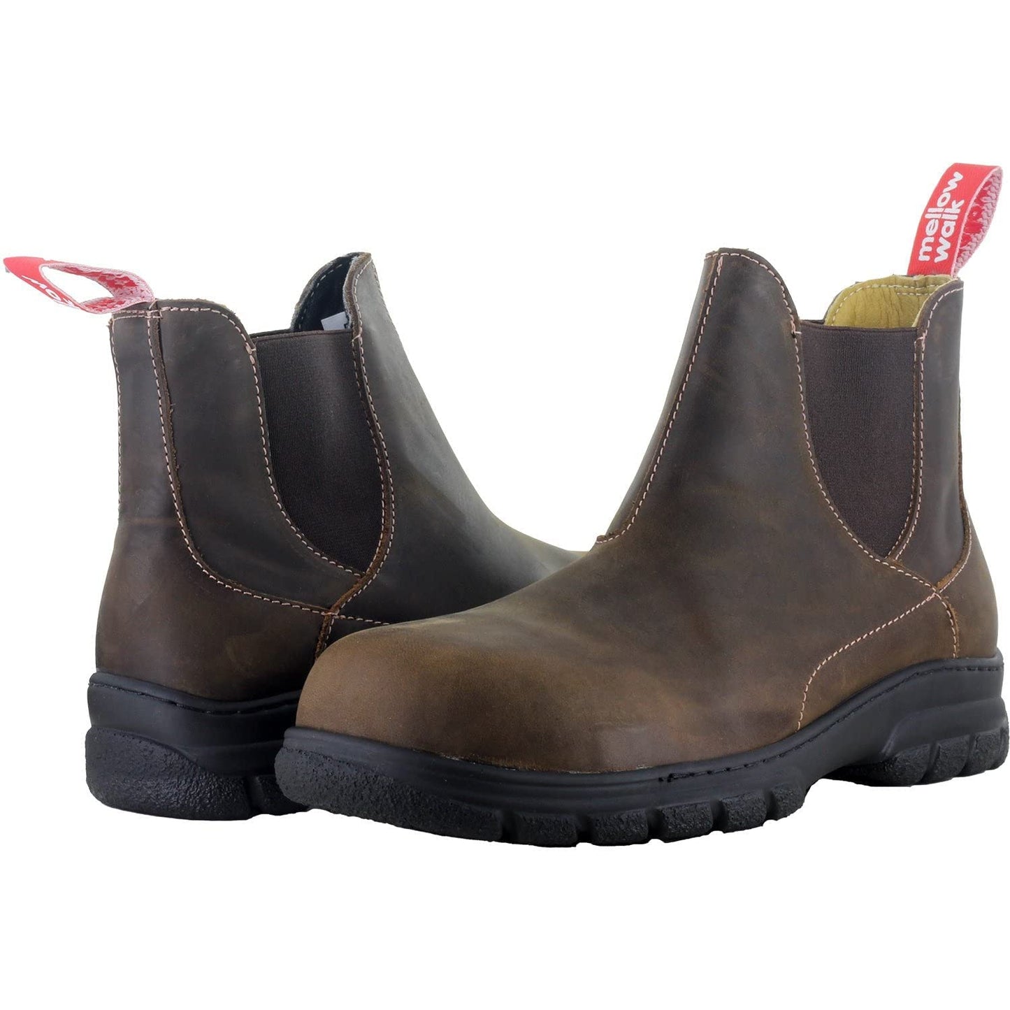 Mellow Walk Women's Maddie 446128BRN Metal-FreeSafety Shoe Brown