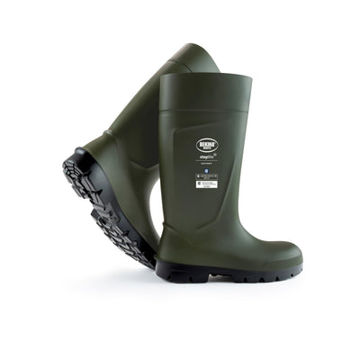 Bekina Steplite EasyGrip S4 Safety Toe Wellington Boots for Men and Women - Lightweight Waterproof SRC Certified Non Slip Steel Toe Boots for Men and Women, Green - 4/6