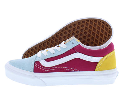 Vans Old Skool GS Boys Shoes Size 4, Color: Retro Rainbow/Multi-Colored/True White