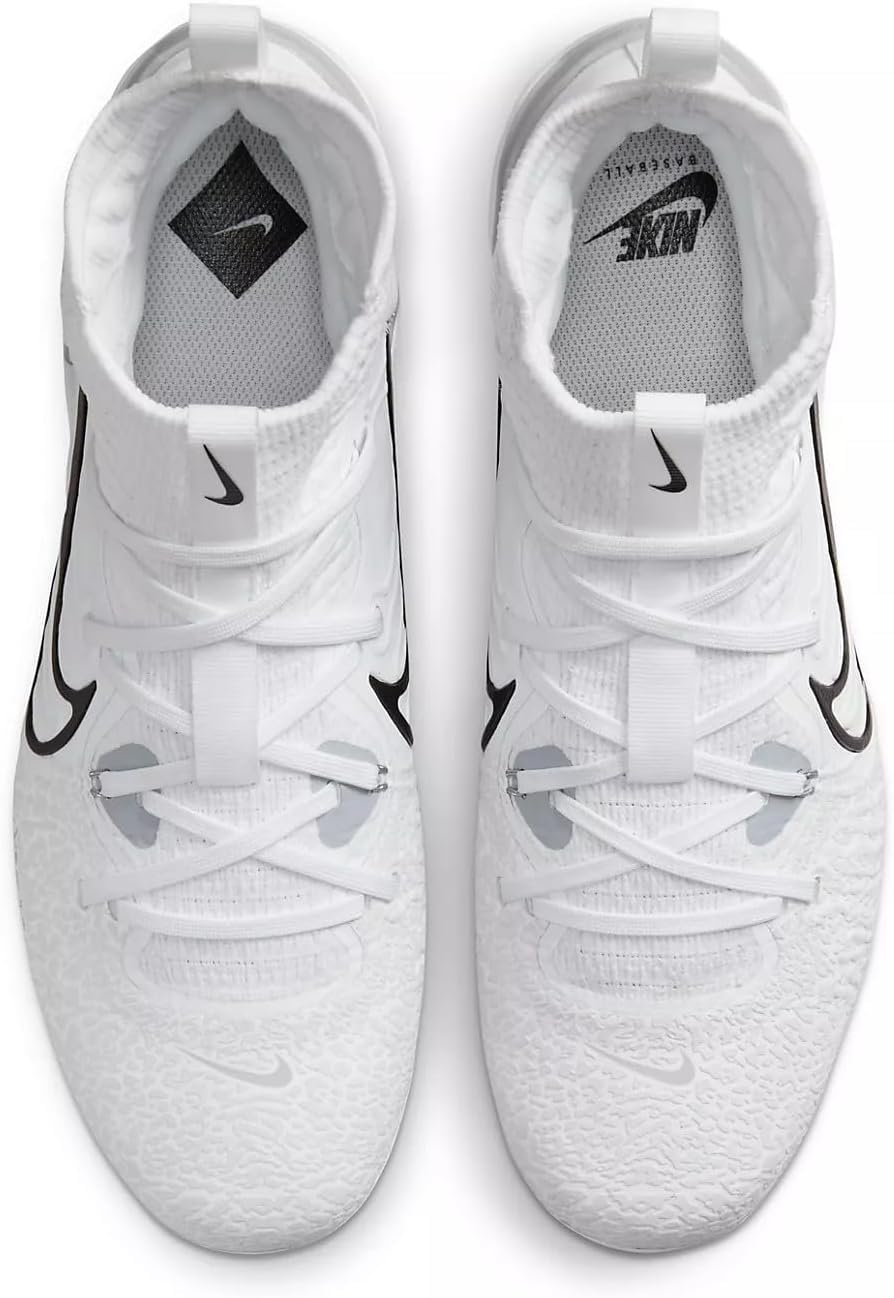 Nike Alpha Huarache NXT Men's Baseball Cleats White/Wolf Grey/Pure Platinum/Black Style: DJ6517-100 (us_Footwear_Size_System, Adult, Men, Numeric, Medium, Numeric_11_Point_5)