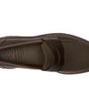 Cole Haan Mens American Classics Penny Loafers Deep Olive Leather/Morel Waxed Canvas 10.5 Wide