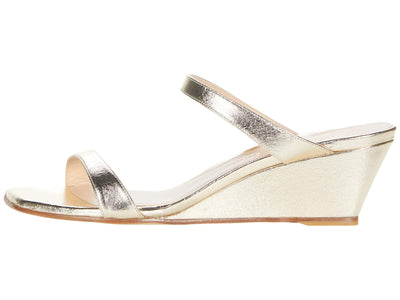 Stuart Weitzman Womens Aleena 50 Wedge Platino 8 M