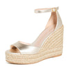 Stuart Weitzman Womens Nudistcurve Espadrille Wedge Platino 10.5 B