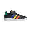 adidas Boy's Grand Court 2.0 EL (Little Kid/Big Kid) Core Black/Lucid Blue/Court Green 6.5 Big Kid M