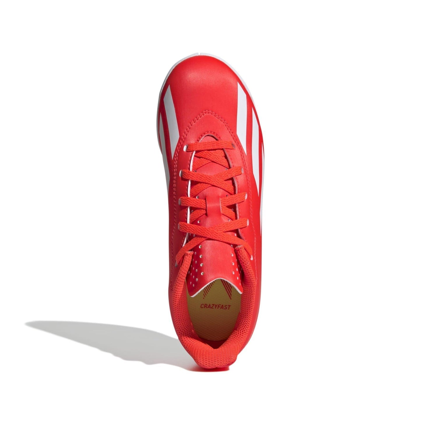 adidas Soccer X Crazyfast Club Indoor (Little Kid/Big Kid) Solar Red/White/Team Solar Yellow 4.5 Big Kid M