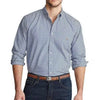 Polo ralph Lauren Mens Classic Long Sleeve poplin Shirt Navy/White Gingham 17.5