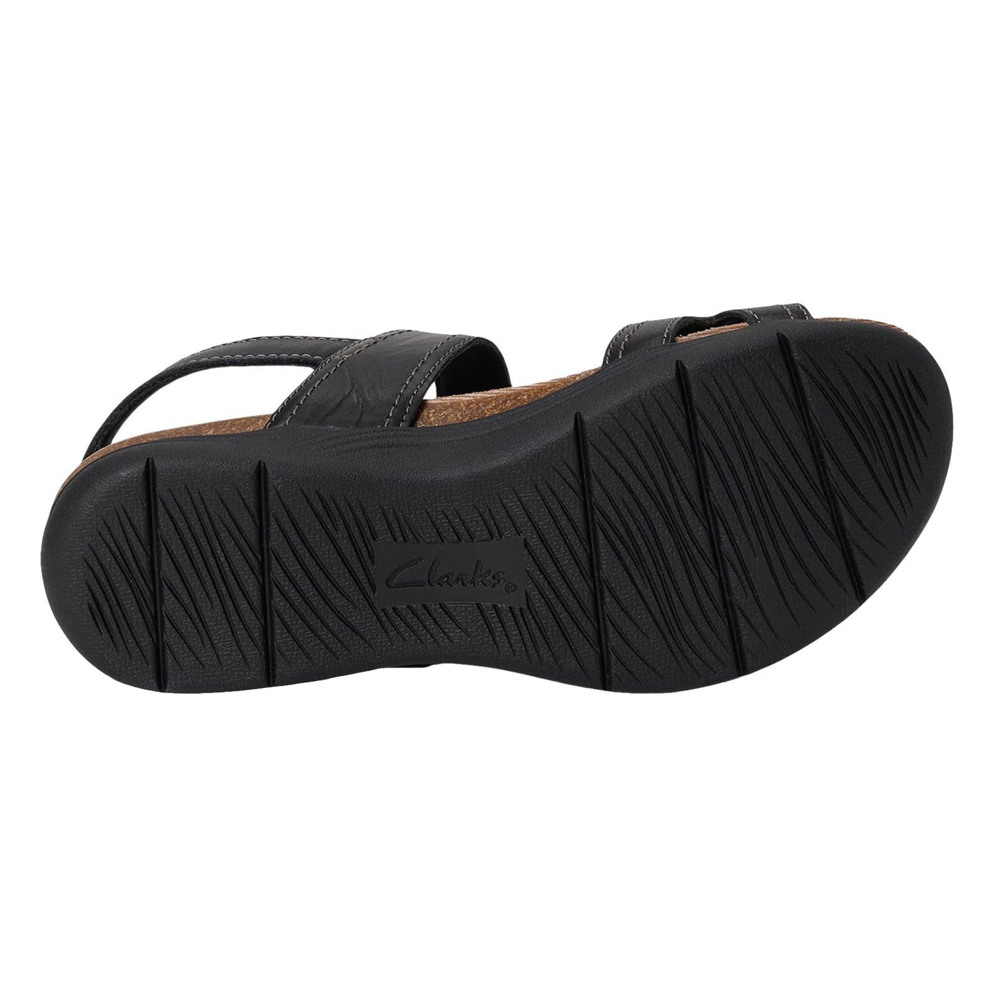 Clarks Women April Clover Black Combi Leather 9.5 Narrow