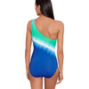 Lauren Ralph Lauren Cabana Ombre One Shoulder One-Piece Multicolored 12