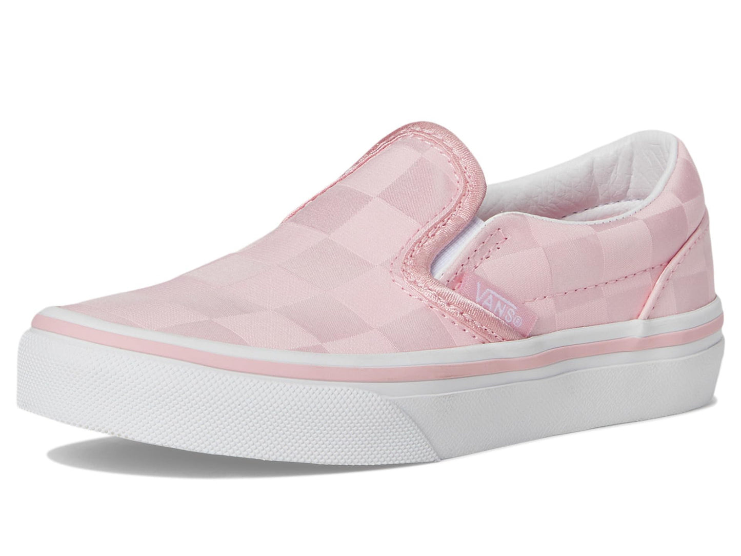 Vans Unisex Classic Slip-On Little Kid Satin Rose Pink/White 1.5 Medium
