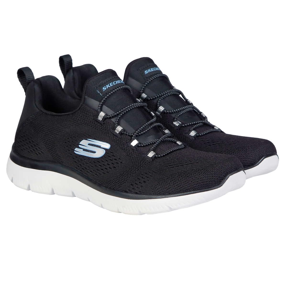 Skechers Ladies' Summit Slip-On Bungee Sneaker, Black, Size 6.5 M