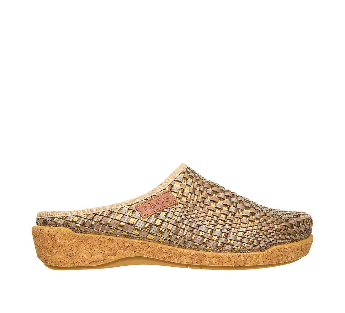 Taos Footwear Women's Primavera Dark Taupe/Bronze Clog 5-5.5 M US