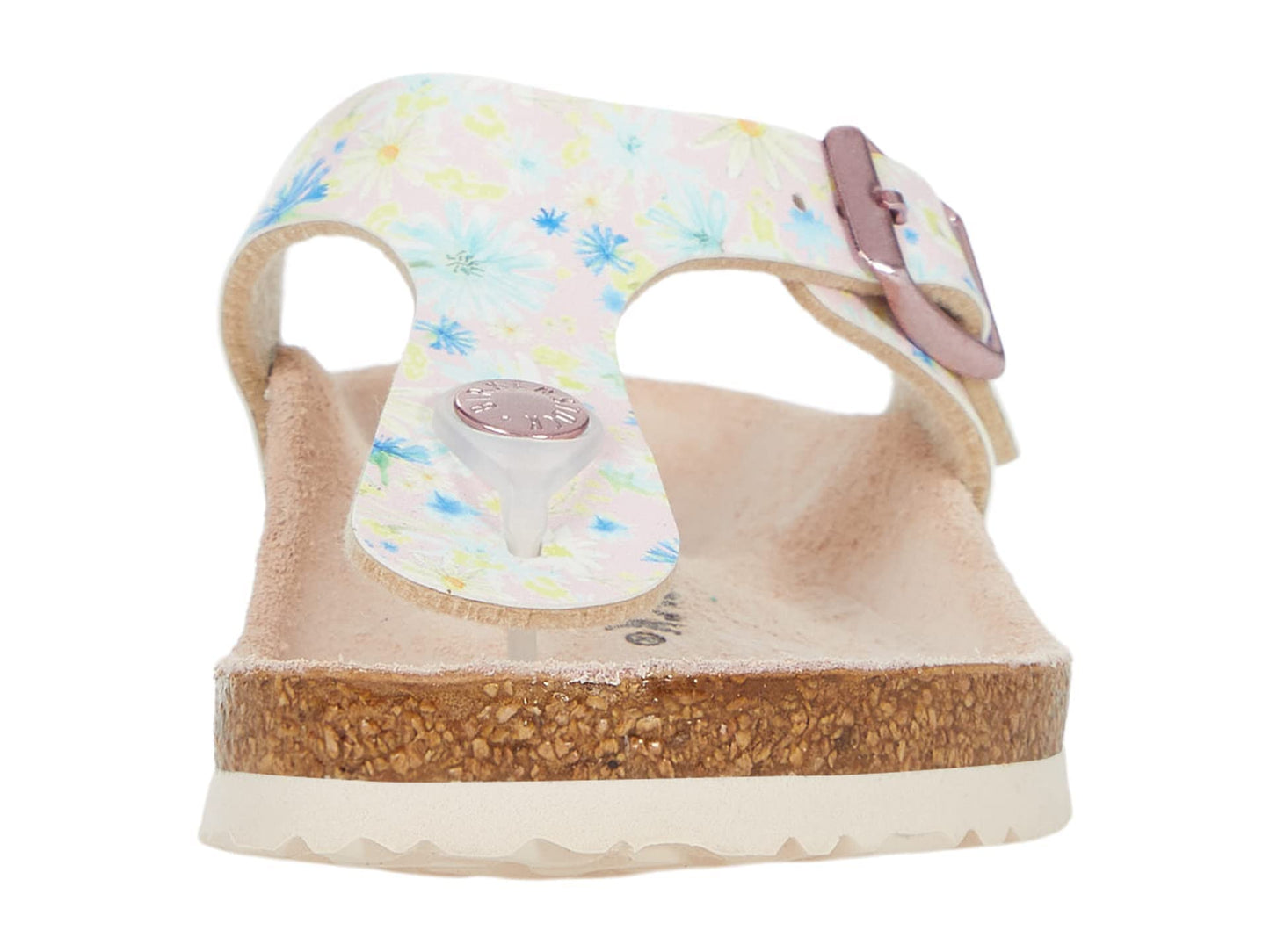 Birkenstock Girl's Gizeh Vegan (Little Kid/Big Kid) Summer Floral Light Rose Birko-Flor EU 34 (US 3-3.5 Little Kid/Big Kid) Narrow