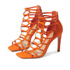 Schutz Women's Julianna Sandal, Flame Orange, 9