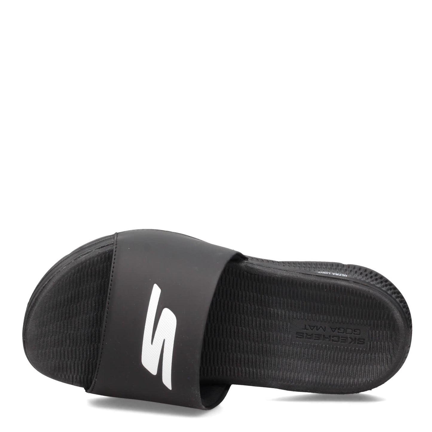 Skechers Men's Go Consistent Slide Sandals – Athletic Beach Shower Shoes With Foam Cushioning, Black/White, 9